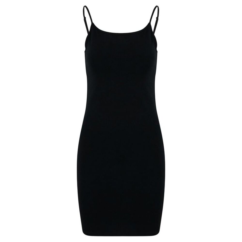 Build Your Brand Womens/Ladies Jersey Stretch Slim Dress / Black